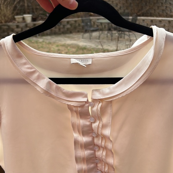 Talbots sleeveless blouse cream large - Picture 4 of 9